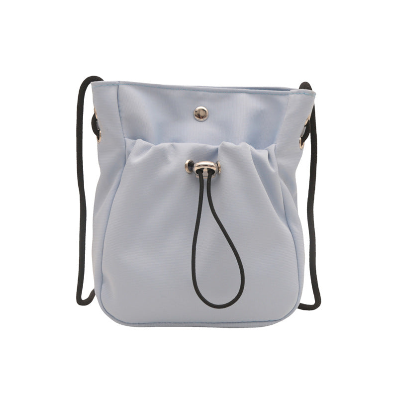 Simple Drawstring Canvas Mini Crossbody Bag