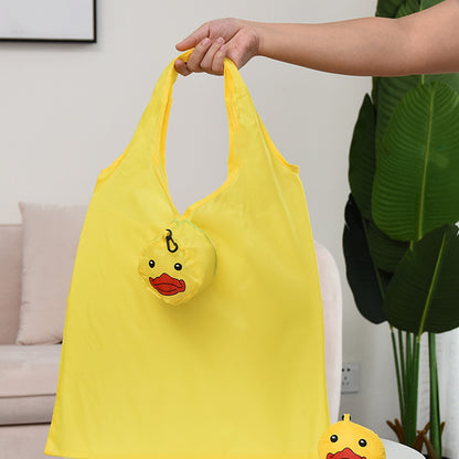 Sac de courses pliable et écologique, sac de rangement réutilisable avec dessin animé 