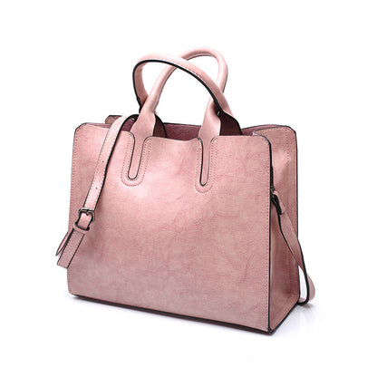 Women'S Simple Solid Color Large Capacity Handbag