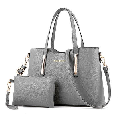 Women Fashion Casual Large-Capasity Handbag Two-Piece Set
