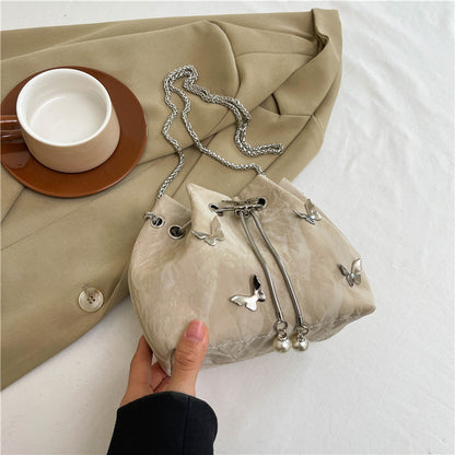 Autumn Women Fashion Elegant Butterfly Chain Shoulder Bag