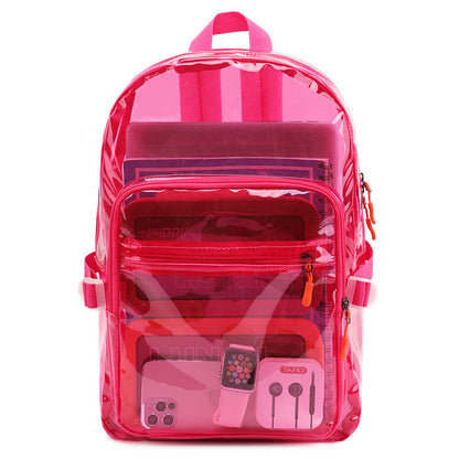 Women Fashion Clear PVC Large Capacity Backpack
