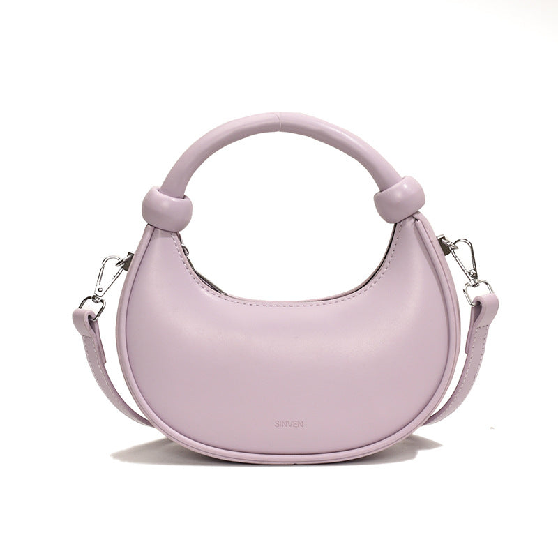Fashionable Casual Solid Color Portable Shoulder Bag