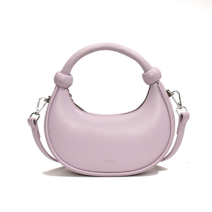 Fashionable Casual Solid Color Portable Shoulder Bag