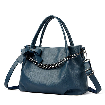 Autumn And Winter Women Casual Solid Color Large Capacity Chain Handbag