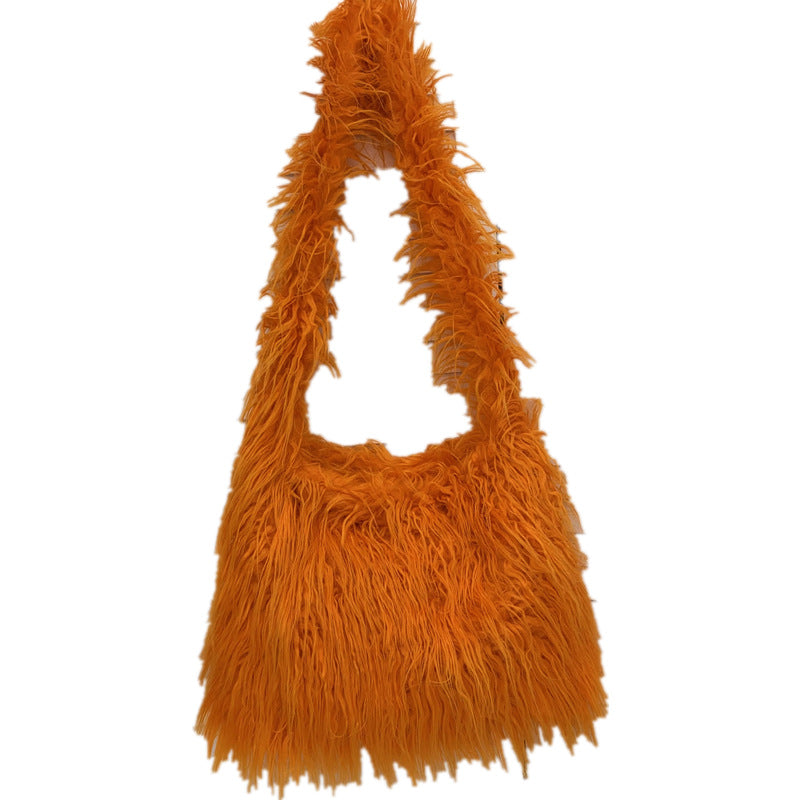 Women Winter YK2 Plush Large Capacity Shoulder Bag