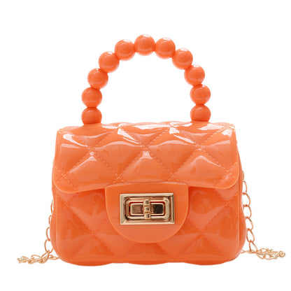 Mini sac messager tendance en gelée solide 