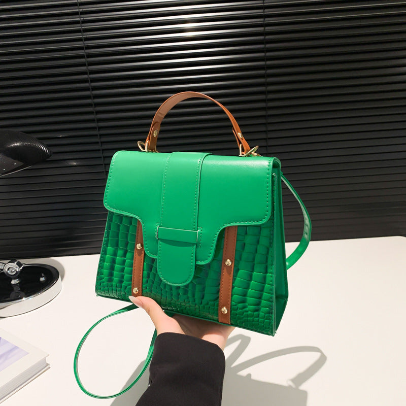 Sac à bandoulière imprimé crocodile tendance 