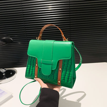 Sac à bandoulière imprimé crocodile tendance 