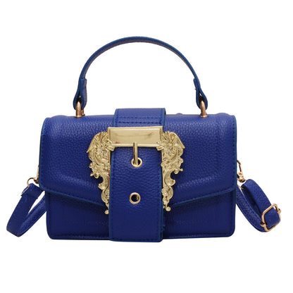 Women Fashion Baroque Vintage Metal Buckle Shoulder Bag