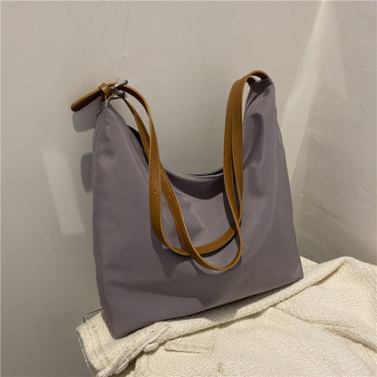 Women'S Fashion Solid Color Underarm Bag Oxford Cloth Soft Casual Shoulder Bag