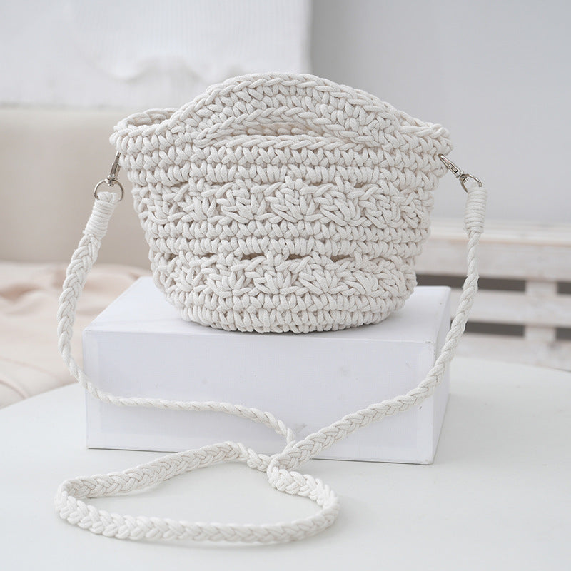 Women Casual Hand-Woven Knitted Crossbody Bag