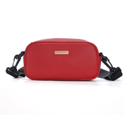 Women Fashionable Simple Solid Color Square PU Crossbody Bag