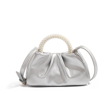 Sac à bandoulière tendance pour femme avec poignée en perles 