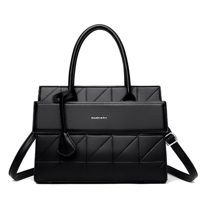 Women Casual Solid Color Large Capacity Handbag