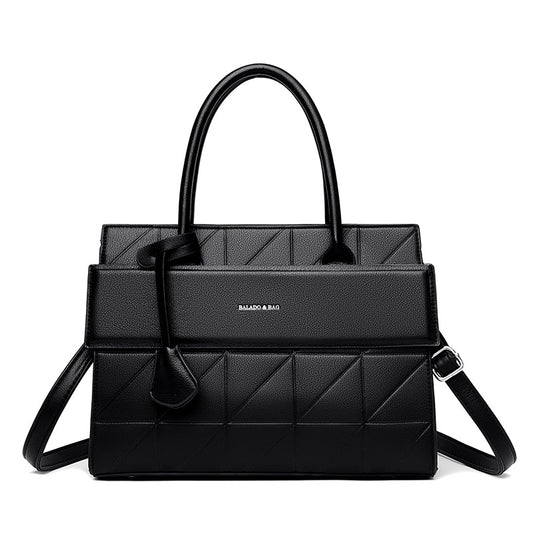 Sac à main décontracté de grande capacité pour femme, couleur unie 