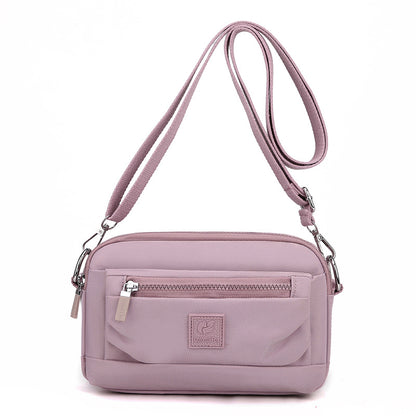 Sacs à bandoulière en nylon imperméables pour femmes, décontractés, couleur unie, fermeture éclair 