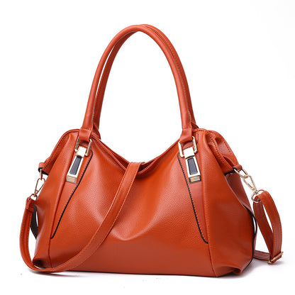 Women Fashionable Casual Large Capacity PU Bag With Zipper