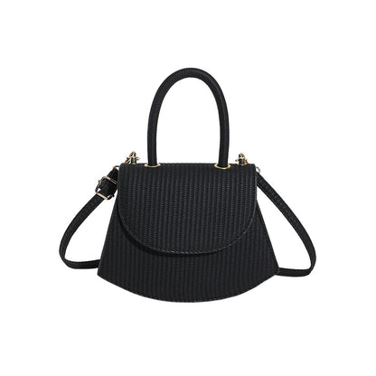 Sac à bandoulière incurvé de couleur unie pour femme 