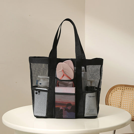 Women Fashion Casual Mesh Hollow Large Capacity Beach Bag