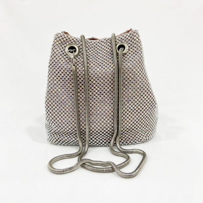 Sac seau décontracté à strass pour femme 