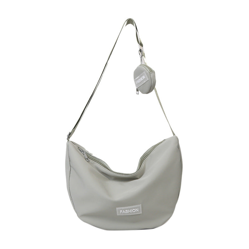 Sac à bandoulière en tissu Oxford à fermeture éclair pour femme, style décontracté et tendance, grande capacité 