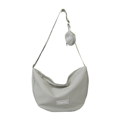 Sac à bandoulière en tissu Oxford à fermeture éclair pour femme, style décontracté et tendance, grande capacité 