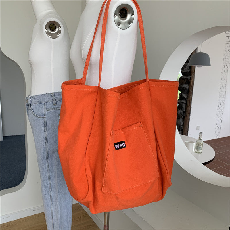 Women Fashion Large Capacity Fashion Printed Shopping Bag Canvas Tote Bag