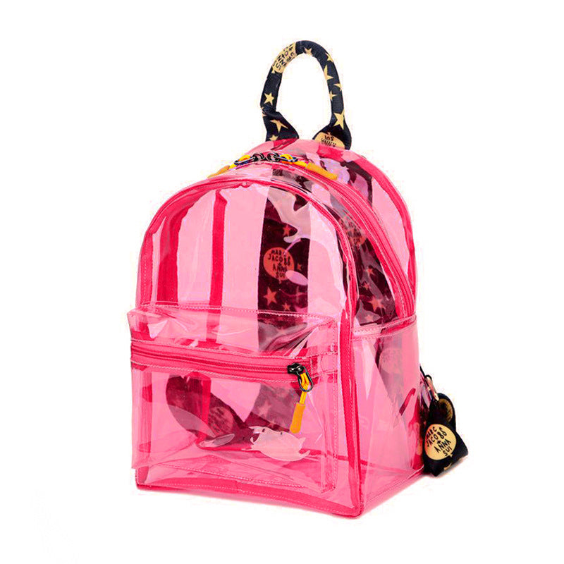 Women Fashion Pvc Clear Waterproof Backpack