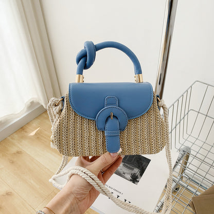 Sac à bandoulière en corde de coton tressée pour femme, tendance été 