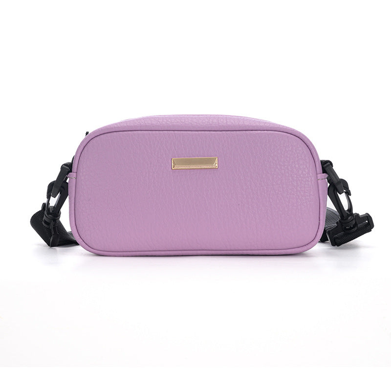 Women Fashionable Simple Solid Color Square PU Crossbody Bag
