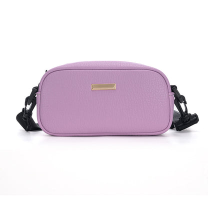 Women Fashionable Simple Solid Color Square PU Crossbody Bag