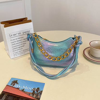 Sac à bandoulière à chaîne multicolore tendance 