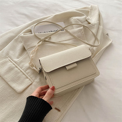 Women Simple Fashion Solid Color Square Crossbody Bag