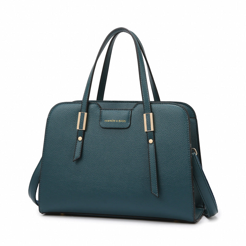 Women Casual Simple Solid Color Large Capacity Handbag