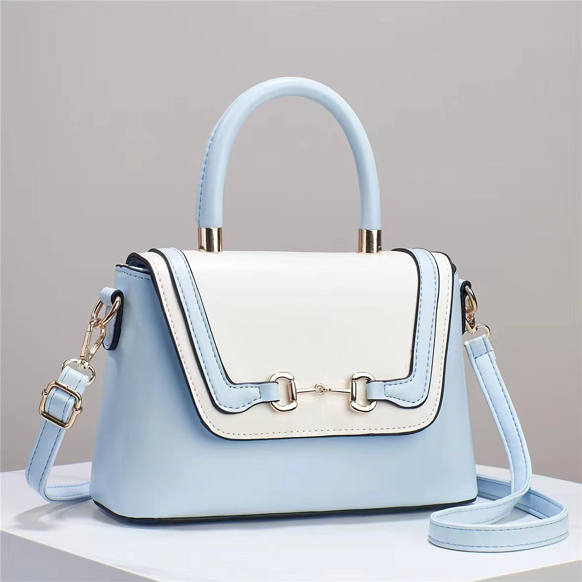 Sacs à main de grande capacité à contraste de couleurs tendance 