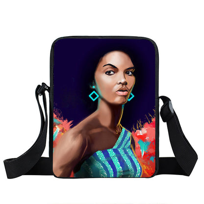 Creative Fashion Polyester Cartoon Girl Print Shoulder Bag