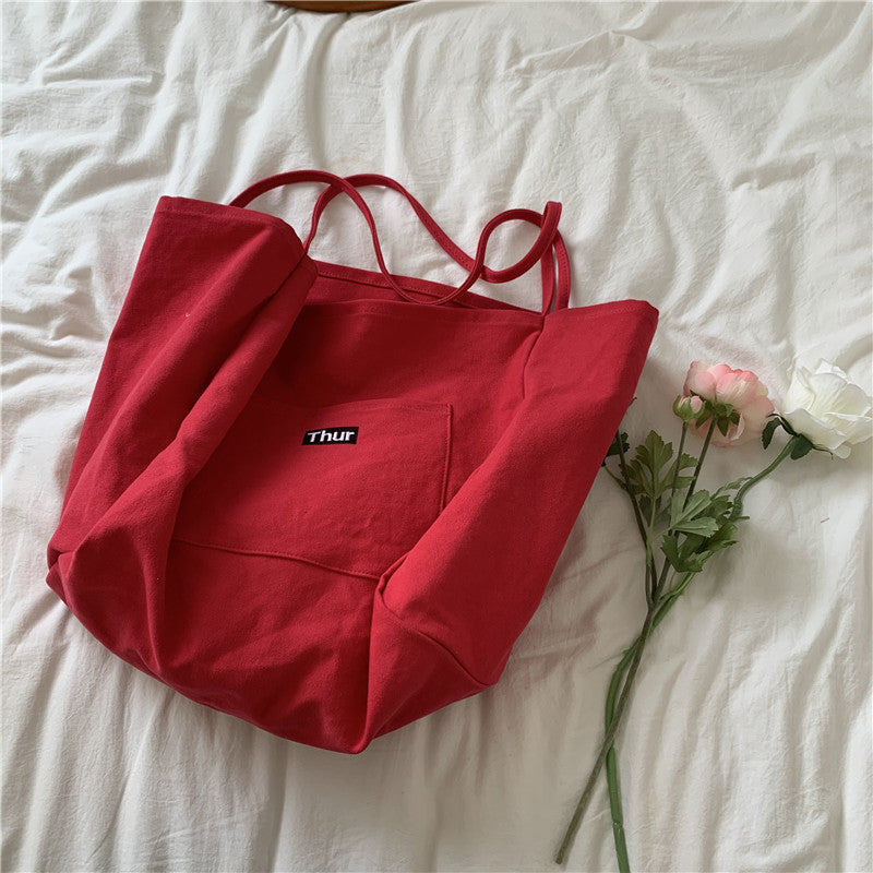 Women Fashion Large Capacity Fashion Printed Shopping Bag Canvas Tote Bag