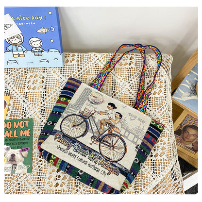 Sac à main bohème ethnique vintage grande capacité 