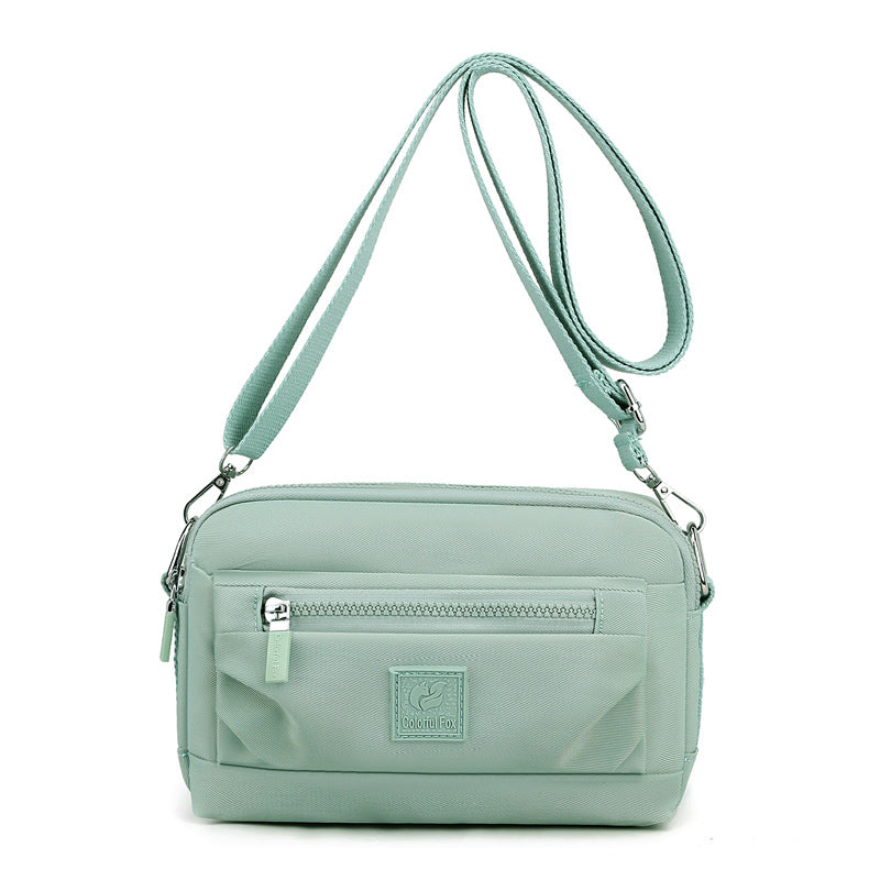 Sacs à bandoulière en nylon imperméables pour femmes, décontractés, couleur unie, fermeture éclair 