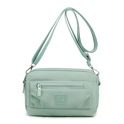 Sacs à bandoulière en nylon imperméables pour femmes, décontractés, couleur unie, fermeture éclair 