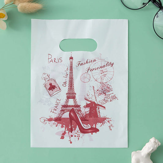 Fashion Cute Printed Jewelry Shopping Packaging Plastic Bag 100pieces/Set