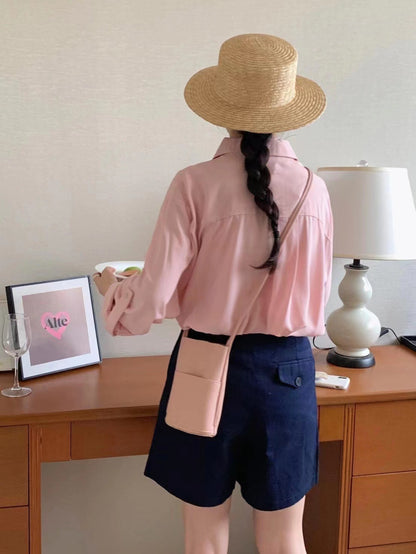 Sac à bandoulière vertical simple en PU pour femme