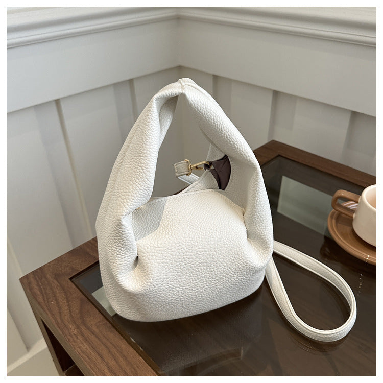Fashionable Solid Color Shoulder Bag