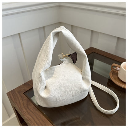 Fashionable Solid Color Shoulder Bag