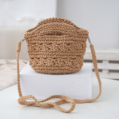 Women Casual Hand-Woven Knitted Crossbody Bag