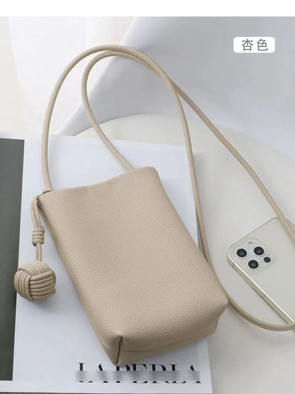 Mini sac à bandoulière simple de couleur unie 