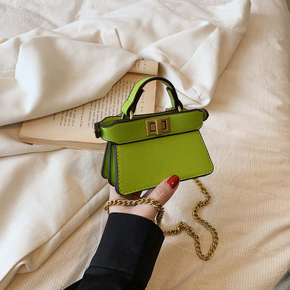 Women Fashion Buckle Square Chain Mini Crossbody Bag