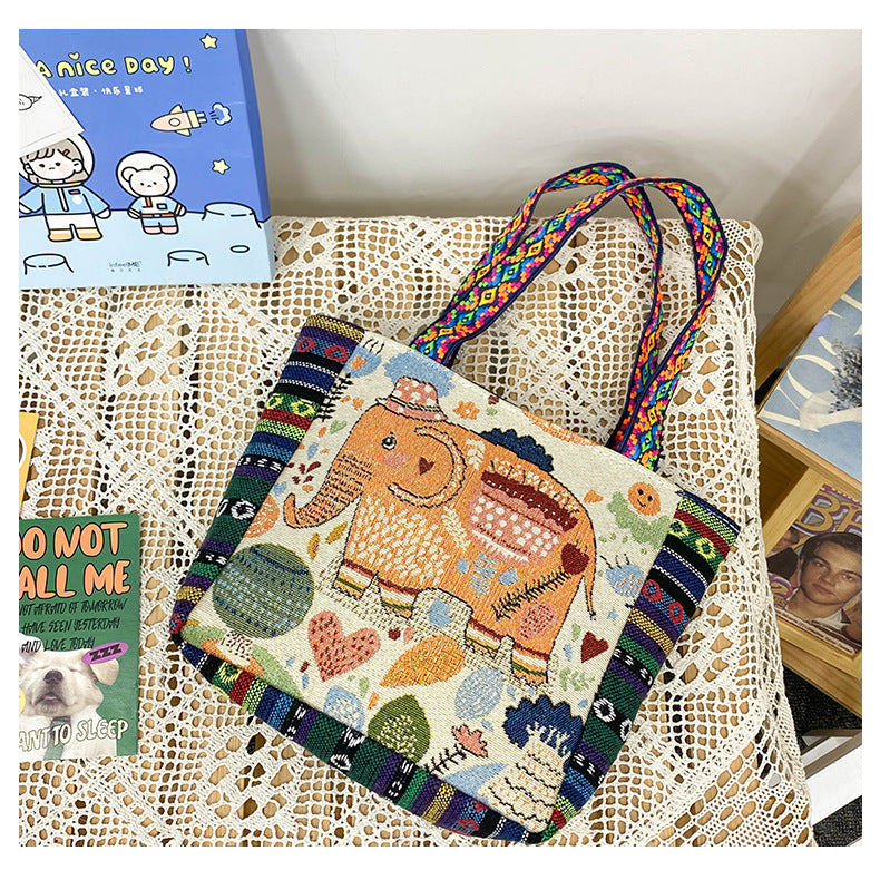 Sac à main bohème ethnique vintage grande capacité 