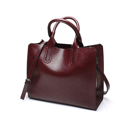 Women'S Simple Solid Color Large Capacity Handbag